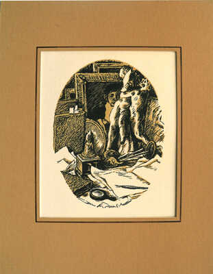 Лансере Евгений Евгеньевич. Литография для кн.: Венок Врангелю от Общества защиты и сохранения в России памятников искусства и старины. Пг.: [типография «Сириус»], 1916.